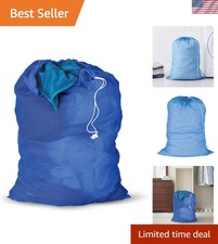 Lightweight 24" x 36" Breathable Mesh Laundry Bag with Secure Drawstring Closure