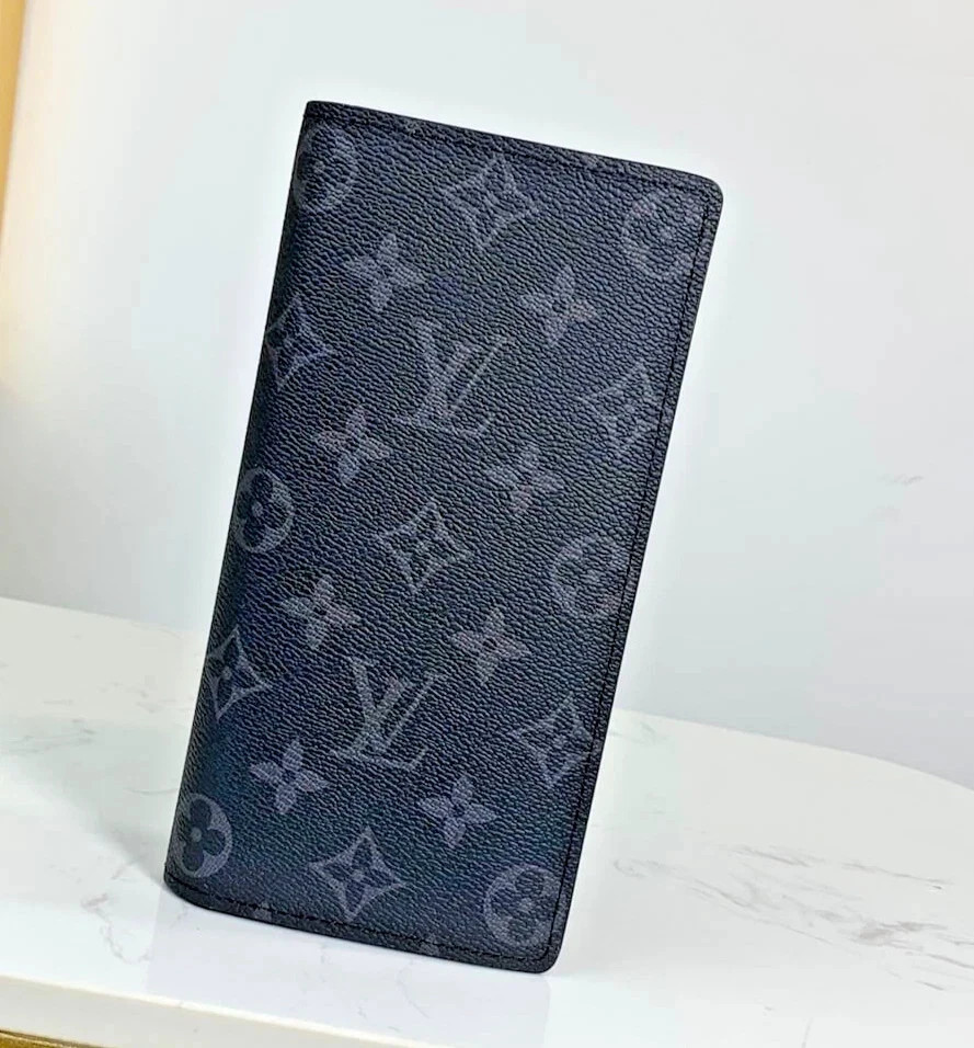 Louis Vuitton Monogram Eclipse Brazza Canvas Long… - image 1