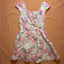Women's Corset Woven Mini a-Line Dress - a New Day Pink Floral Size 4