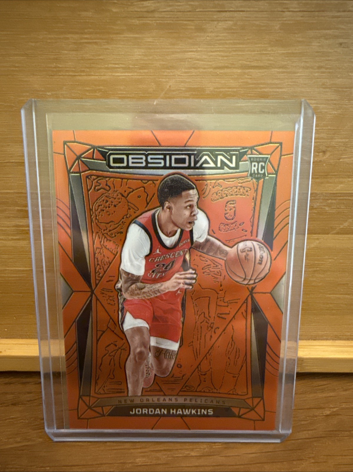 2023-24 Obsidian Jordan Hawkins RC Electric Etch Orange Flood /99 #93 Pelicans