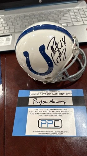 Peyton Manning Autographed Indianapolis Colts Mini Helmet