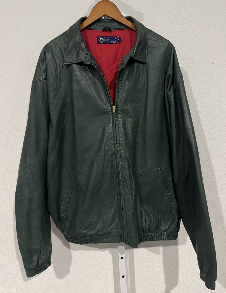 Vintage Polo Ralph Lauren Green Leather (Red Lining) Men's