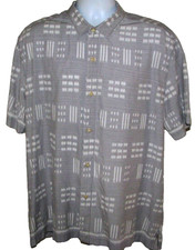 Tommy Bahama Men  s shirt XL button up casual silk cotton blend