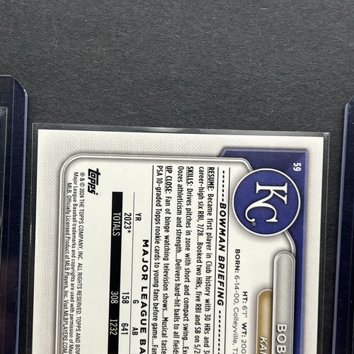 Lot of (3) Bobby Witt Jr. 2024 2025 Bowman Topps Ref #SMLB-17 #59 #100 Royals - Picture 11 of 20