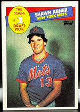 Topps #282 Shawn Abner New York Mets Rookie 1984 #1 Draft Pick Baseball Card. rookie card picture