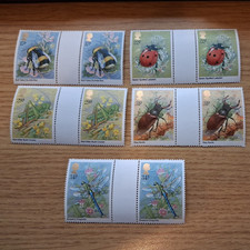 QEII 1985 Insects Set Pairs Gutter MNH SG 1277 - 1281 Combine Postage