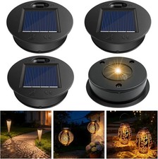 Solarleuchten Ersatzteile, 4 St&uuml;ck Solarleuchten Ersatz Top mit LED, Wasserdicht