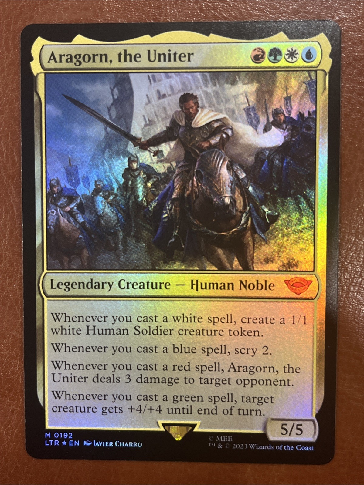 Aragorn the Uniter #192 FOIL - MTG - NM - Lord of the Rings