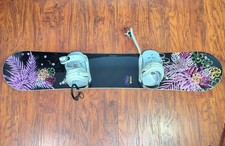 Spice Nani Womens Snowboard 143cm with Morrow Lotus Bindings Floral Pre-Owned