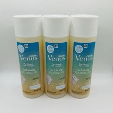 3 PACK Gillette Venus Women's Shave Gel Pre-Shave Sea Salt Exfoliant Scrub 6.7oz