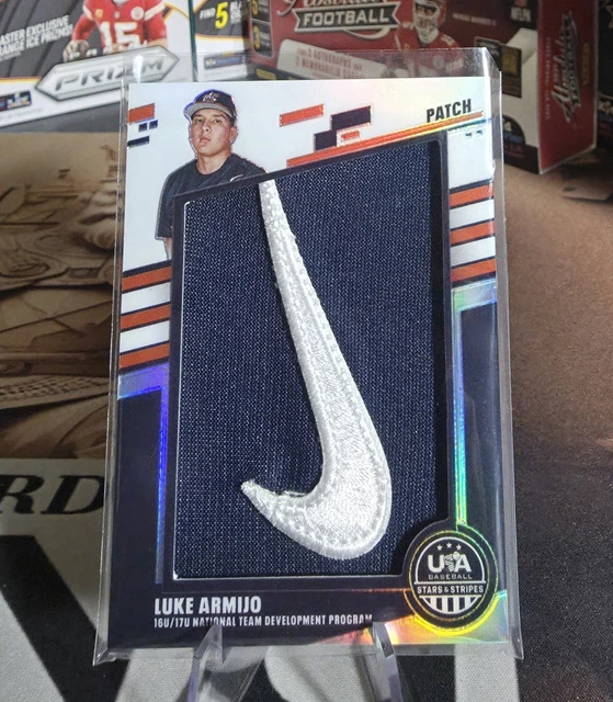 2026 Prizm USA Luke Armijo NIKE SWOOSH Patch Game Used 3/4 Sick Patch