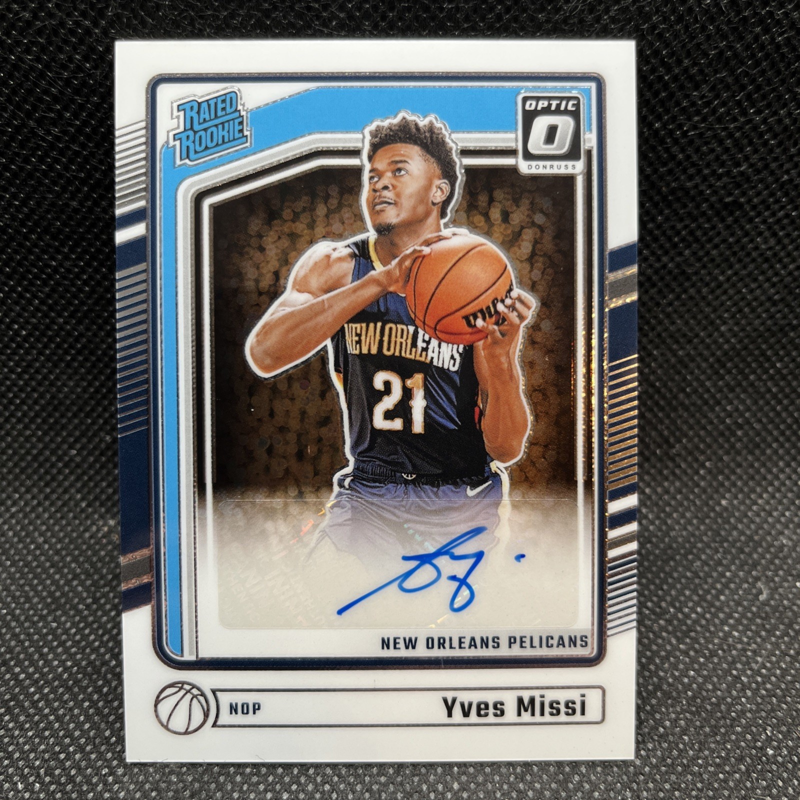 Yves Missi 2024-25 Panini Donruss Optic RC Rated Rookie Mojo Auto #342