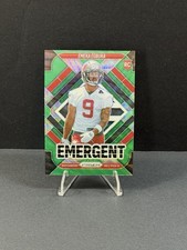 2025 Panini Prizm - Emergent Emeka Egbuka #3 Green Wave Prizm (RC)- Buccaneers