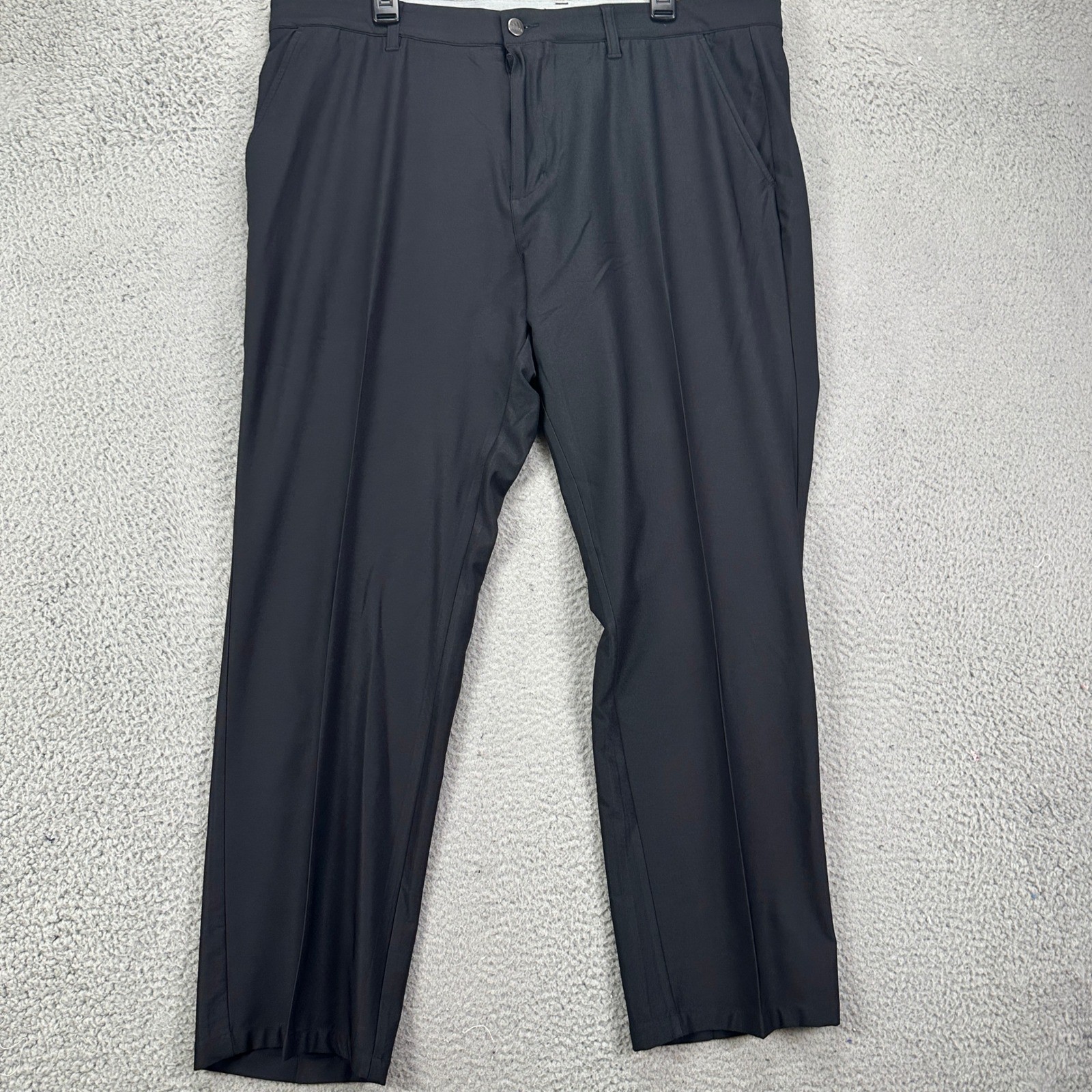 Adidas Mens Chino Golf Pants 40X32 Black Performance Tech Stretch Nylon Blend