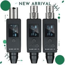 NEW UHF Wireless XLR Transmitter Receiver System w/ 48V Phantom Power