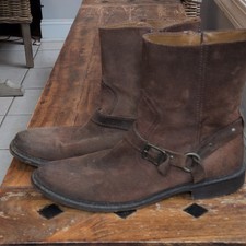 Frye And Co.  Adler Zip Waxed Silky Suede Dark Walnut Color Men\'s Size 9M NWOT Frye Zip Suede Boots for Men for Sale | Shop New & Used  main image 3