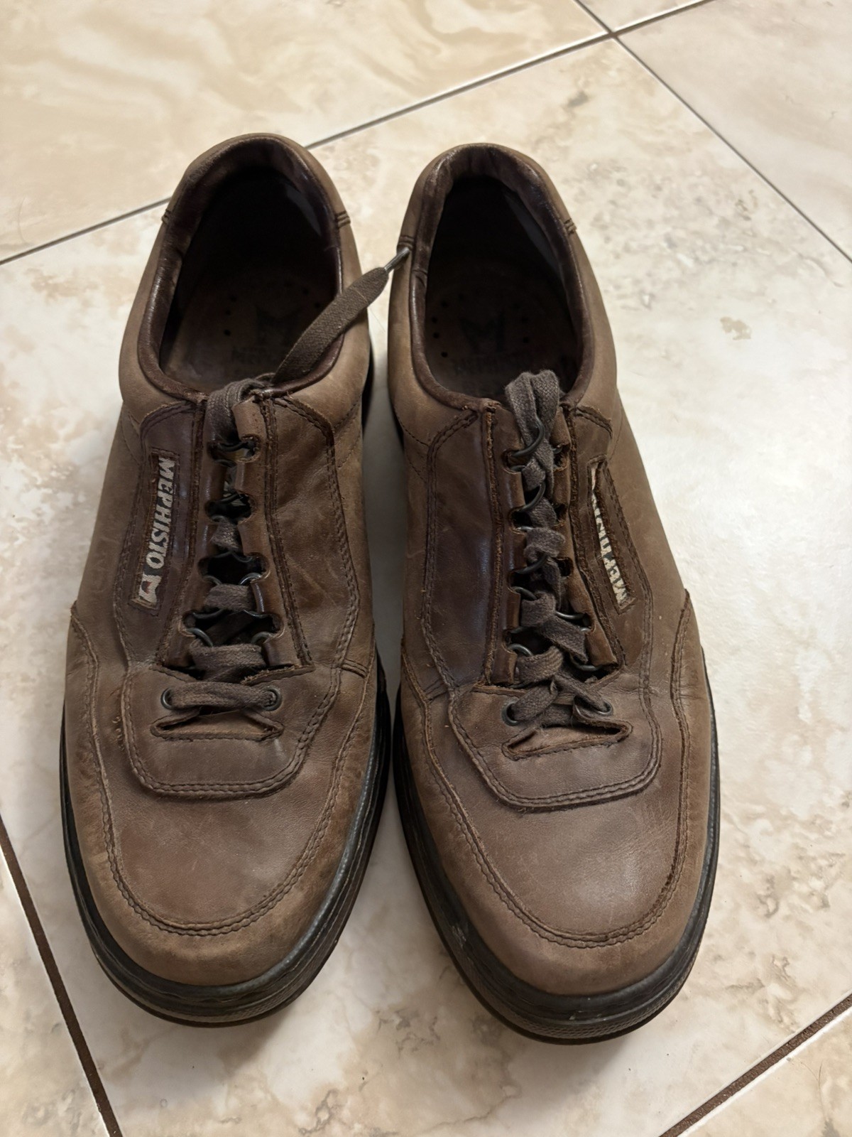 Mephisto Shoes Mens Brown Suede Leather Runoff Walking Air-Jet Comfort Size 10US