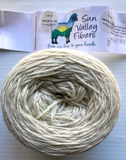 Ball SUN VALLEY FIBERS Merino Cashmere Silk MCS Fingering Yarn ANTLER 400 Yards