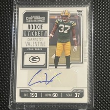 2023 Panini Contenders - Rookie Ticket Carrington Valentine #174 (AU, RC)