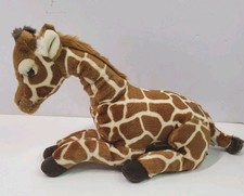 FAO SCHWARZ Giraffe Plush Stuffed Animal Sitting Toy Realistic Safari Animal