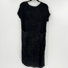 Urban Outfitters Silence & Noise Black Acid Wash Pocket T Shirt Mini Dress Sz XS