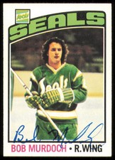 Bob Murdoch Autographed Signed 1976-77 Topps RC 54 California Golden Seals