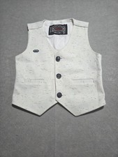 MintU Suit Vest Boys Sz 2 White Blended Cotton Classic Formal Style