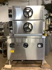 CONVECTION STEAMER MARKET FORGE 2A1SS DOUBLE STACKED NATURAL GAS TESTED