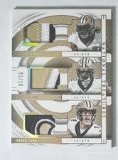 2023 Panini National Treasures - Nfl Gear Trio Carr Kamara Olave Gtm-no 10