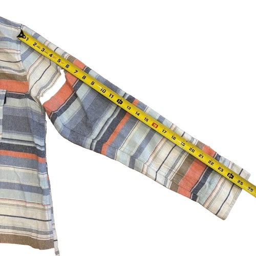 Valor Collective Flannel Shirt Men's Large Multicolor Striped Pockets Hooded New image 6