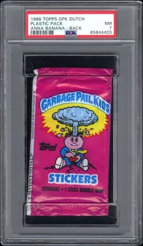 Garbage Pail Kids Topps 1986 DUTCH Unopened Pack PSA 7 Anna Banana - back
