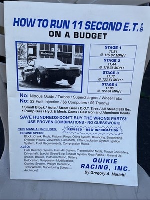 How To Run 11 Second E.T.  s On A Budget