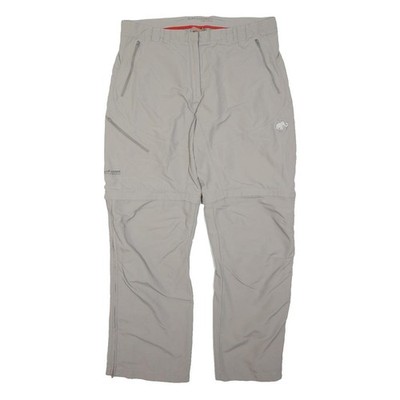 MAMMUT Herren Beige Polyester Regular Zip Hose W34 L30 Outdoor Wandern