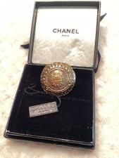 Chanel~Vintage Authentic 24k Gold Plated Brooch~Collectors