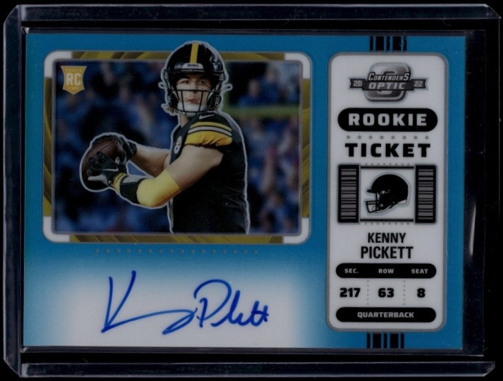 2022 Panini Contenders Optic Kenny Pickett #127 RC Variation Teal Auto /30