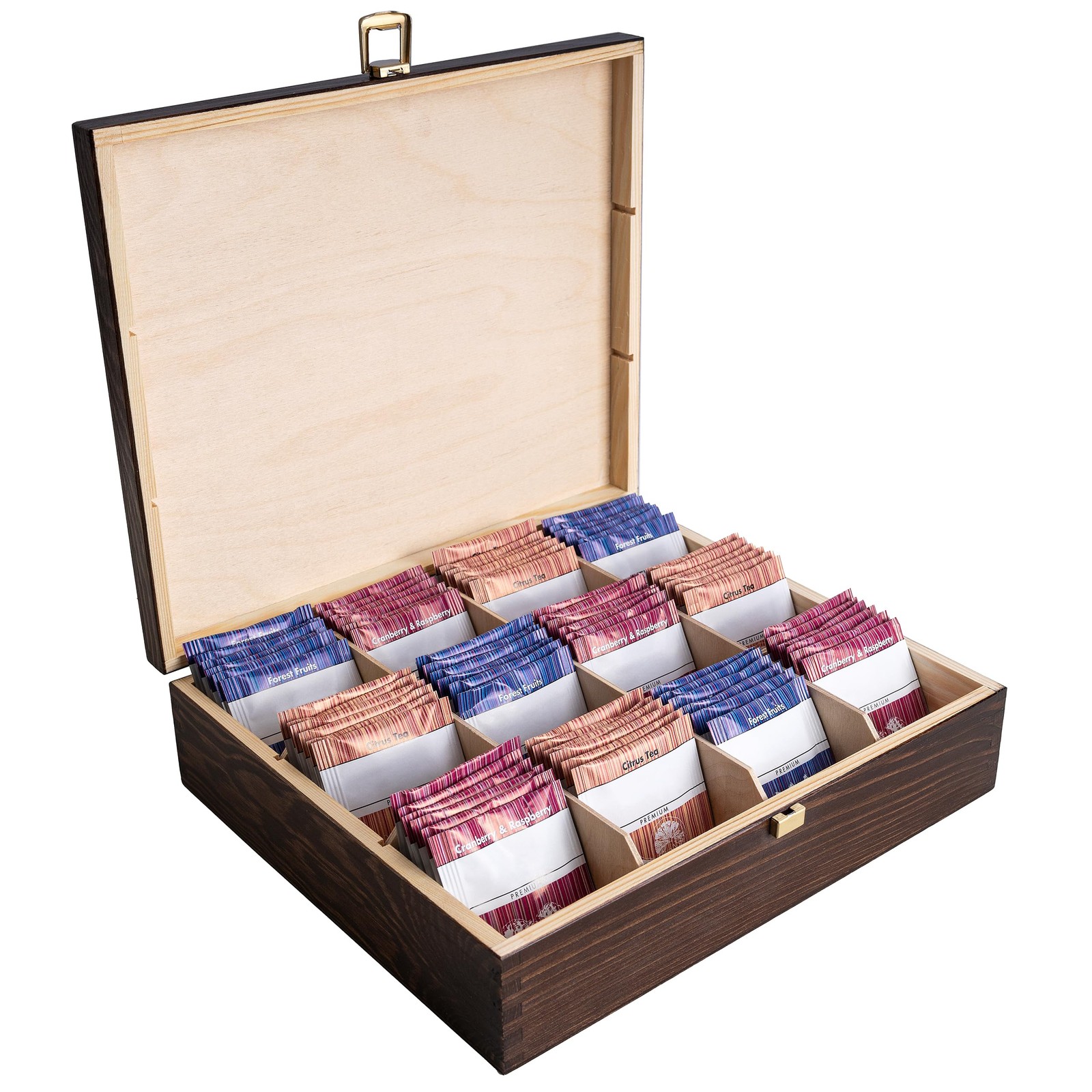 Boite de rangement sachet de the en bois pour une cuisine ordonnée et cosy