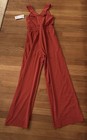 Athleta Savannah Jumpsuit Currant Red Size 0 Sleeveless Drawstring Ruffle NWT — photo 5