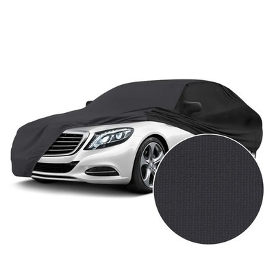 For Infiniti M35 06-10 Satin Stretch Indoor Dark Gray Custom Car Cover w Black