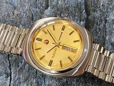 Vintage Rado Companion III Automatic Watch Day-date Gents Gold dial.