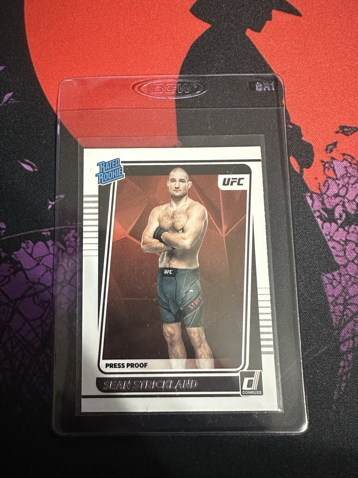 Sean Strickland 2022 Donruss UFC Rated Rookie Silver Press Proof #206