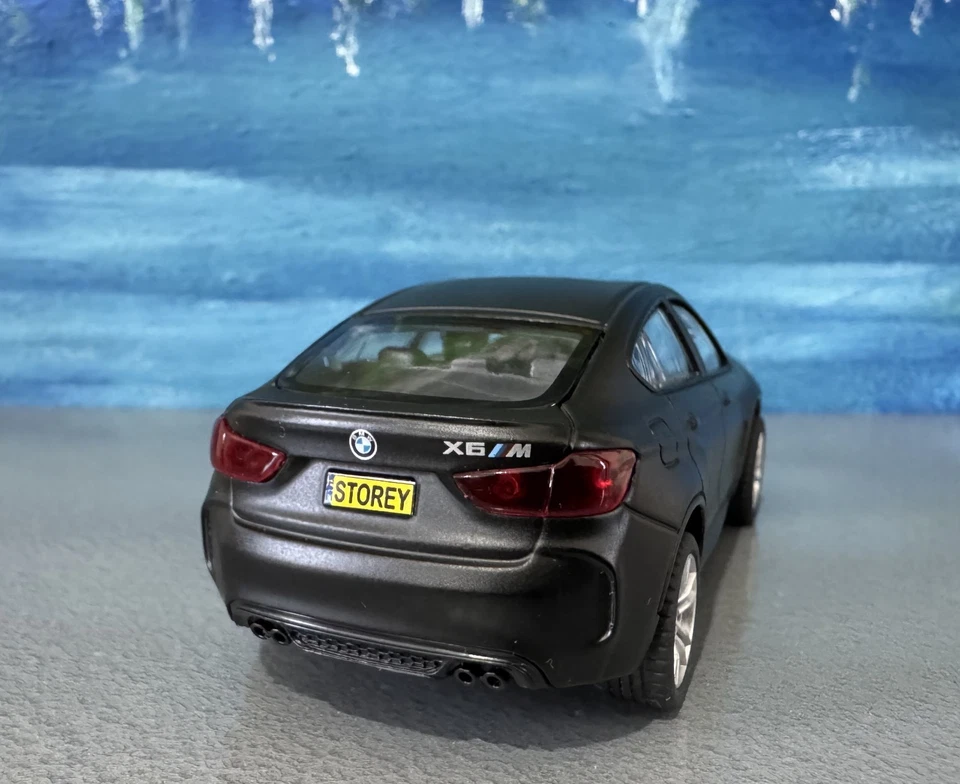 CMC BMW X6 M 1:43 Matte Black Diecast Model Car – Custom Name Plate – Boxed Gift - Image 2 of 4