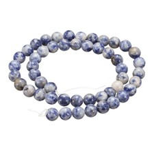 100pcs Blue Spot Natural Stone Beads 6mm Round Loose Bead