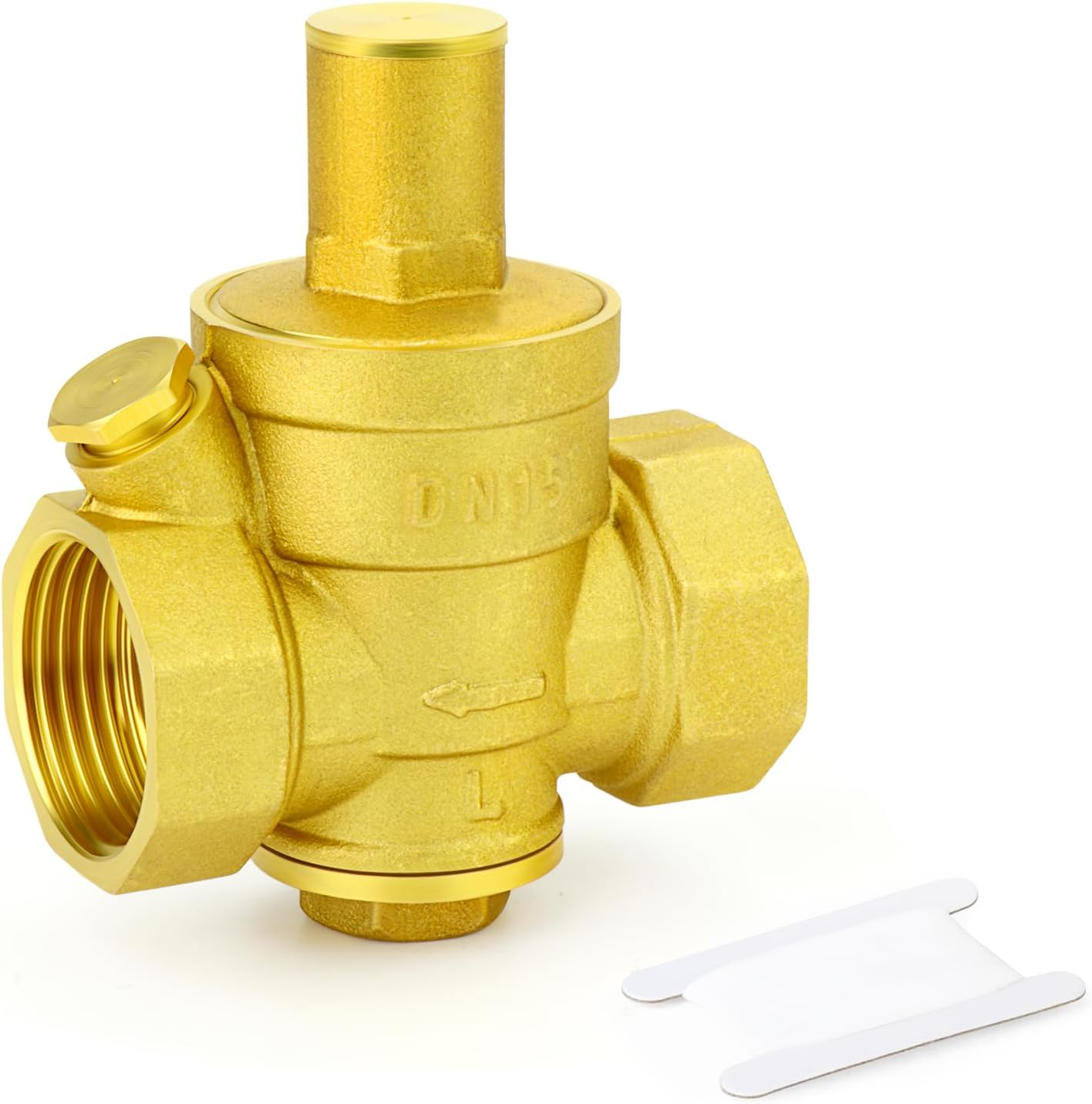 Adjustable 1/2 Inch Brass Water Pressure Regulator Reducer Kit