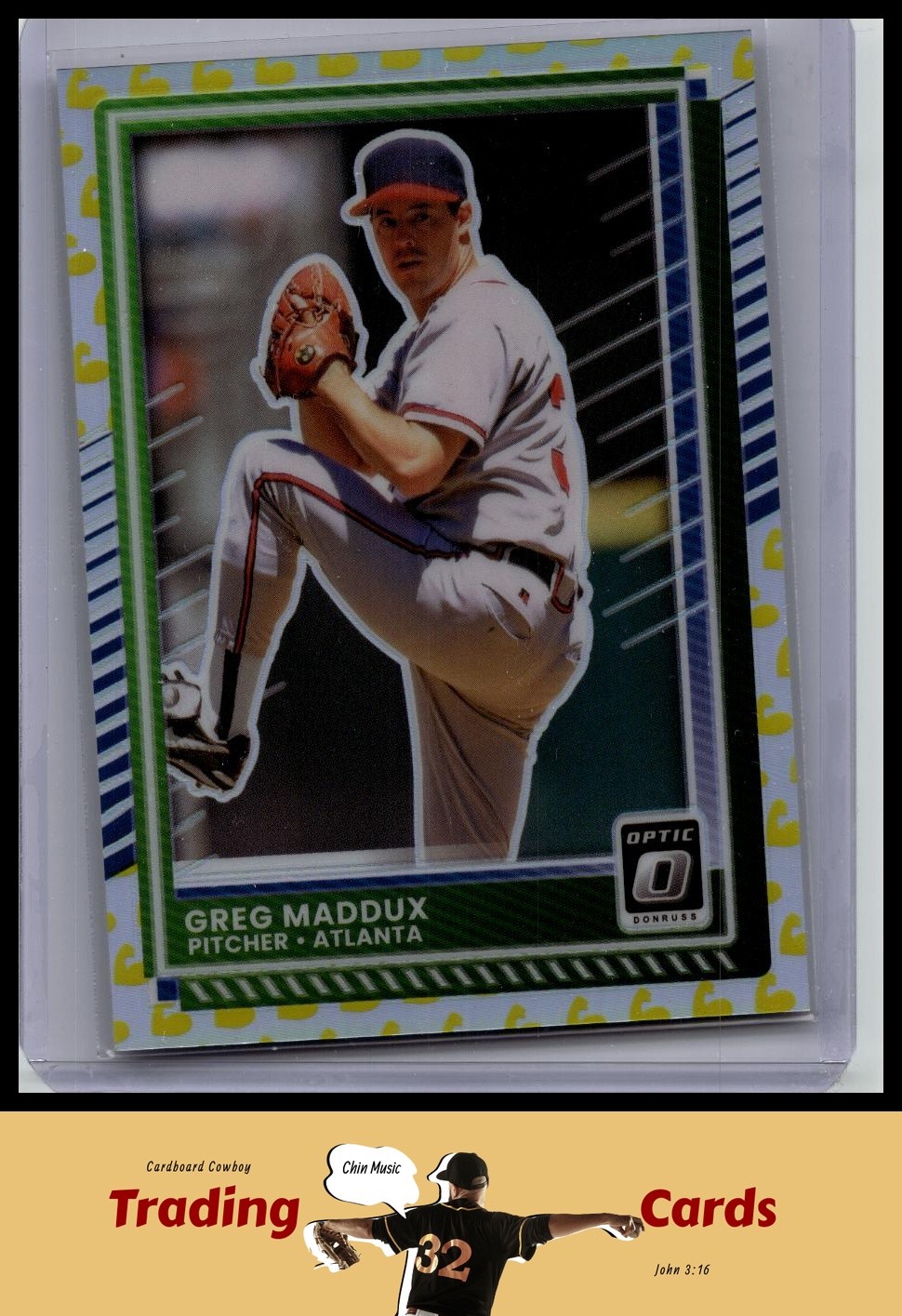 Greg Maddux 2025 Donruss - Optic Flex #9 Braves Baseball Card NM #'d 121/149