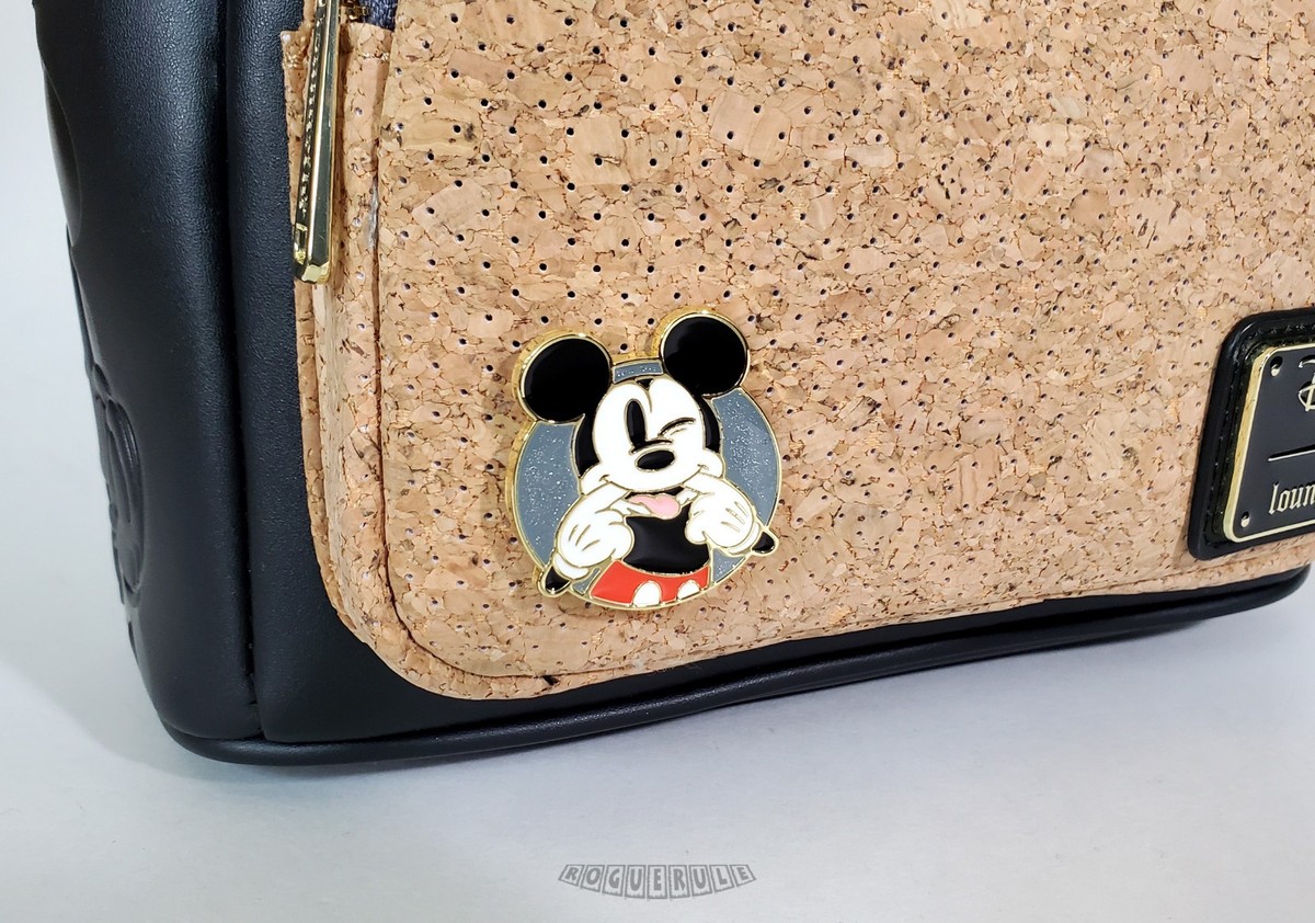 🚦Loungefly Disney Mickey Mouse Cork Pin Display Mini Backpack