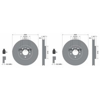 2X Textar PRO Bremsscheiben 305Mm InnenbelÜFtet Vorne Passend FüR Fiat Croma | 9