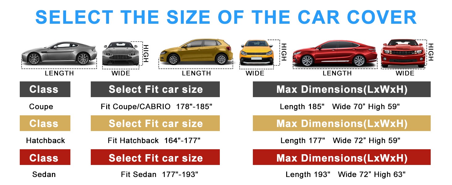 6-Layers Full Car Cover Waterproof All Weather Protection Anti-UV Cotton Lining