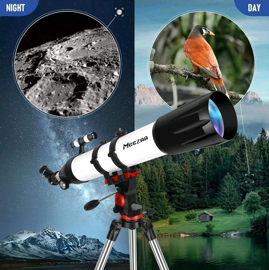 Beginner-Friendly Telescope with Phone Adapter & 3X Barlow Lens - 90mm Aperture - Image 3 of 4