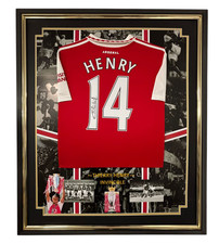 *** Framed Thierry Henry of Arsenal Signed Shirt Autographed Jersey ** NO.14