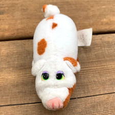 Pound Puppies Mini Pig Plush 1997 Vintage Galoob White Brown Spots
